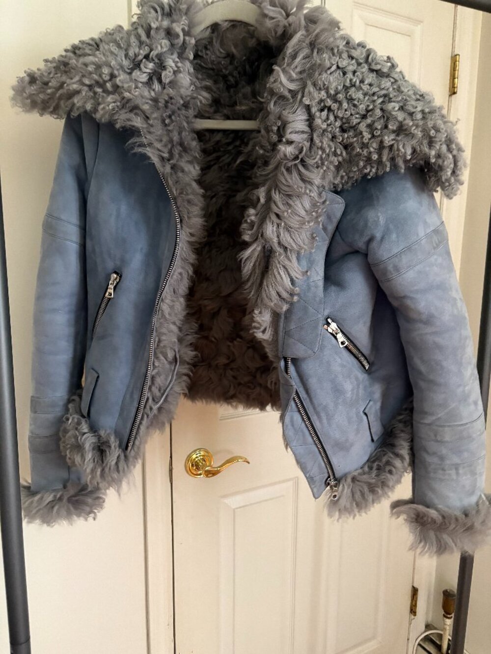 Sandy Liang Skyla Suede Jacket - Size 36/XS